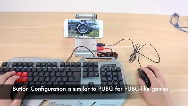 Play PUBG mobile with keyboard GameSir X1 BattleDock