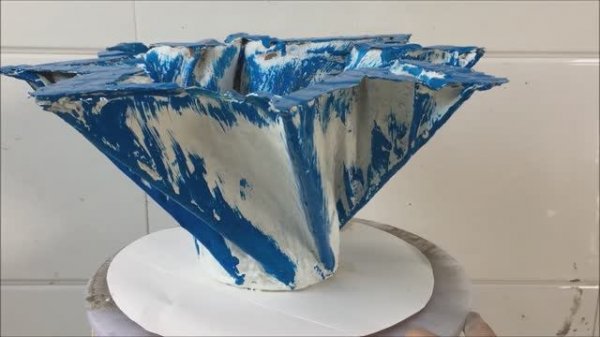 CEMENT  IDEAS Flower pot making  Cool craft with cement