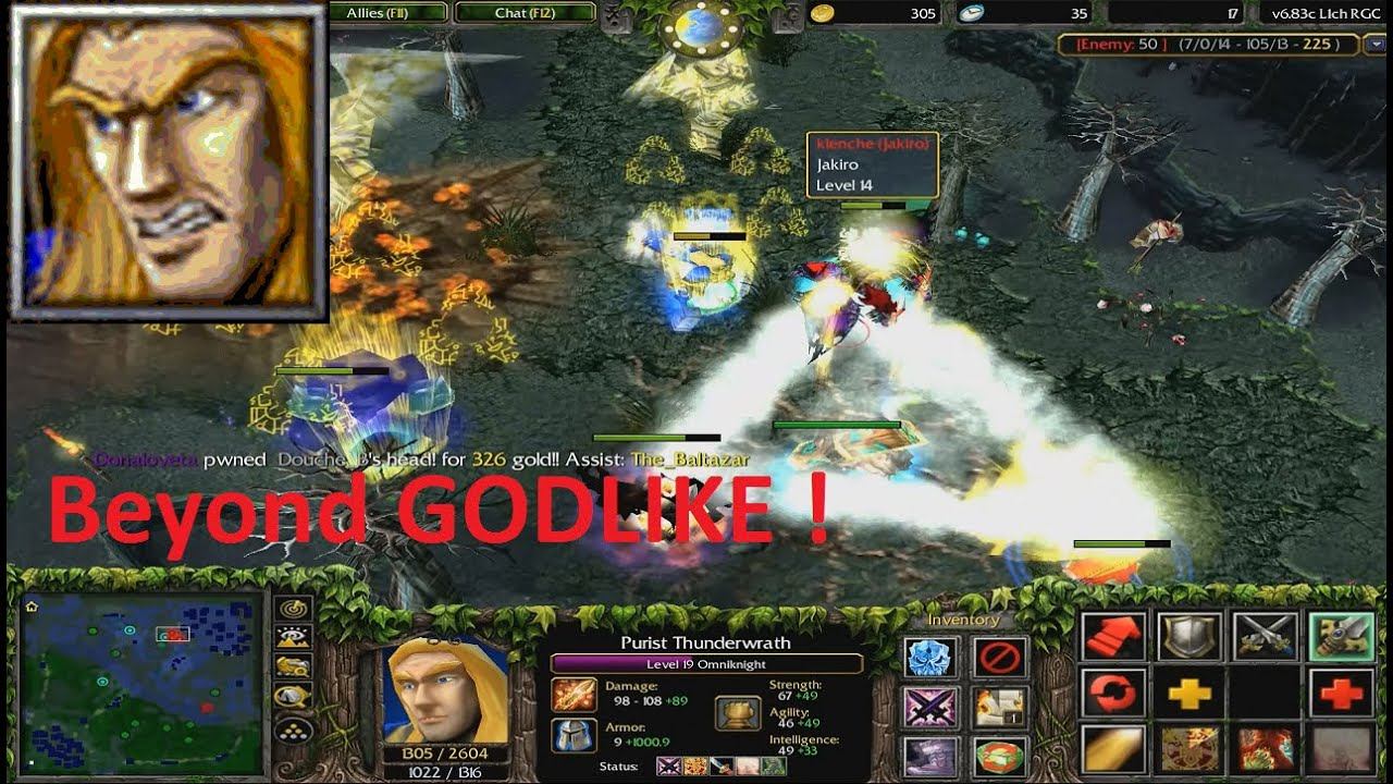 DotA 6.83d - Omniknight Beyond GODLIKE ! смотреть онлайн