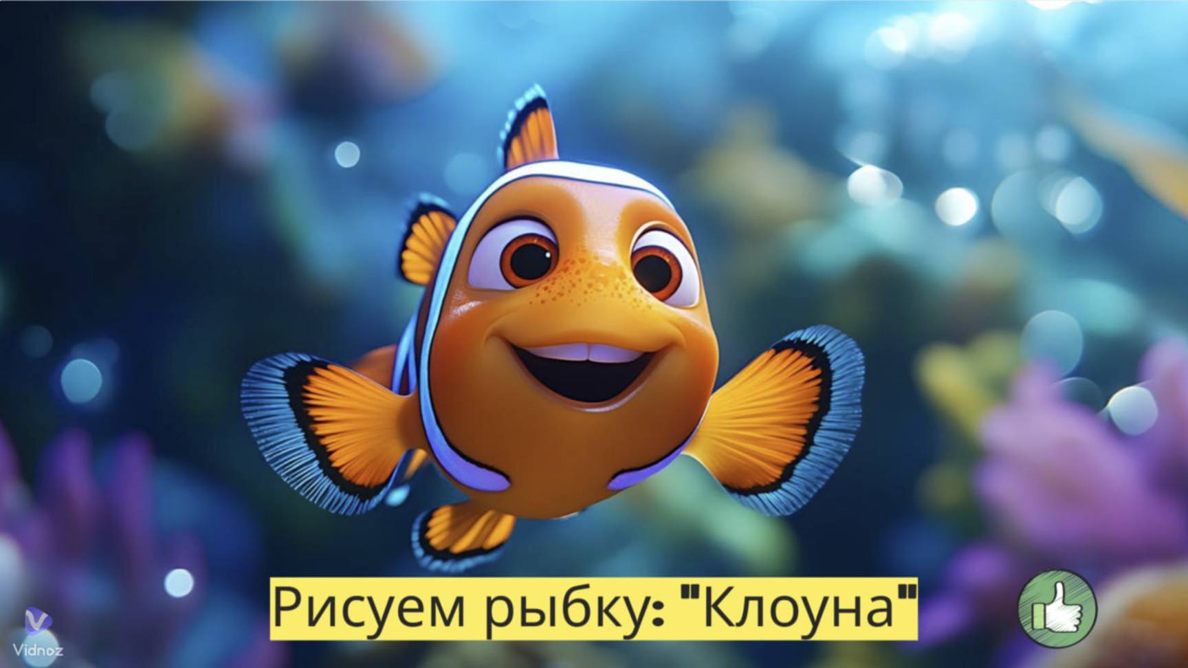 Маленькие художники: Рисуем Рыбку: "Клоуна" - Детский образовательный мультфильм смотреть онлайн