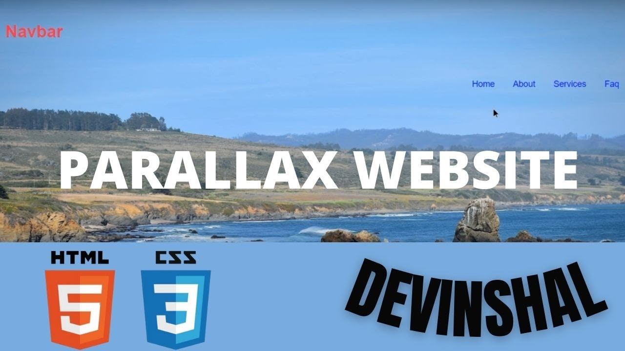 HOW TO BUILD PARALLAX WEBSITE IN HTML AND CSS FOR BEGINNERS TUTORIAL | DEVINSHAL смотреть онлайн