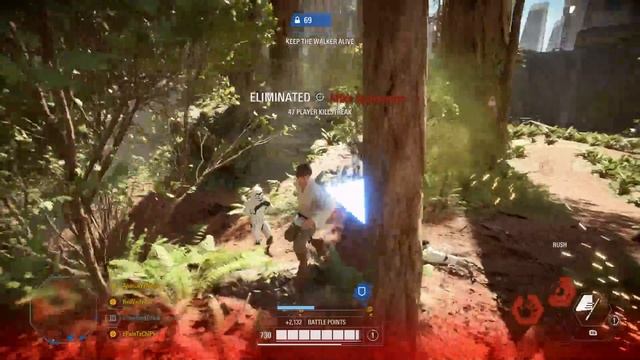 Star Wars Battlefront 2 - Luke Skywalker slaying ALL the Villains! | Huge Farmboy Luke Killstreak! смотреть онлайн