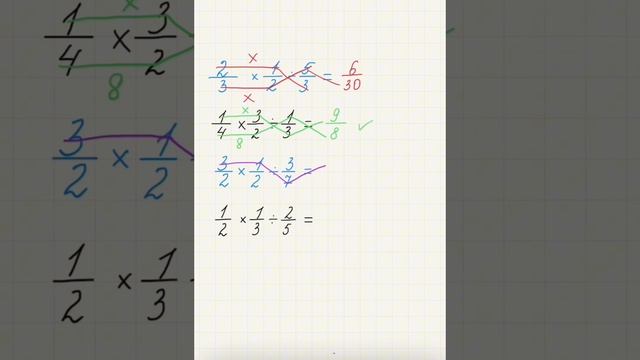 Умножение и деление дробей / как умножить дробь / #лайфхак #дроби смотреть онлайн