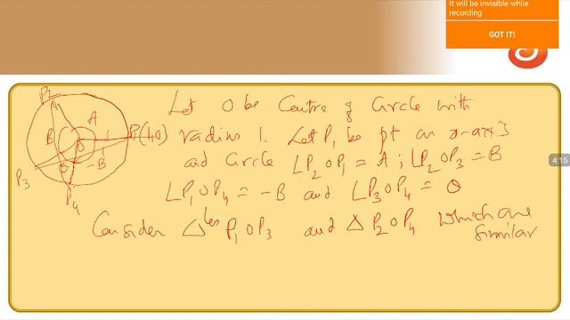 PU 1 | May Batch | Maths | Compound Angles | Lecture 01 | Slide 06 | Cos(A+B) Proof смотреть онлайн