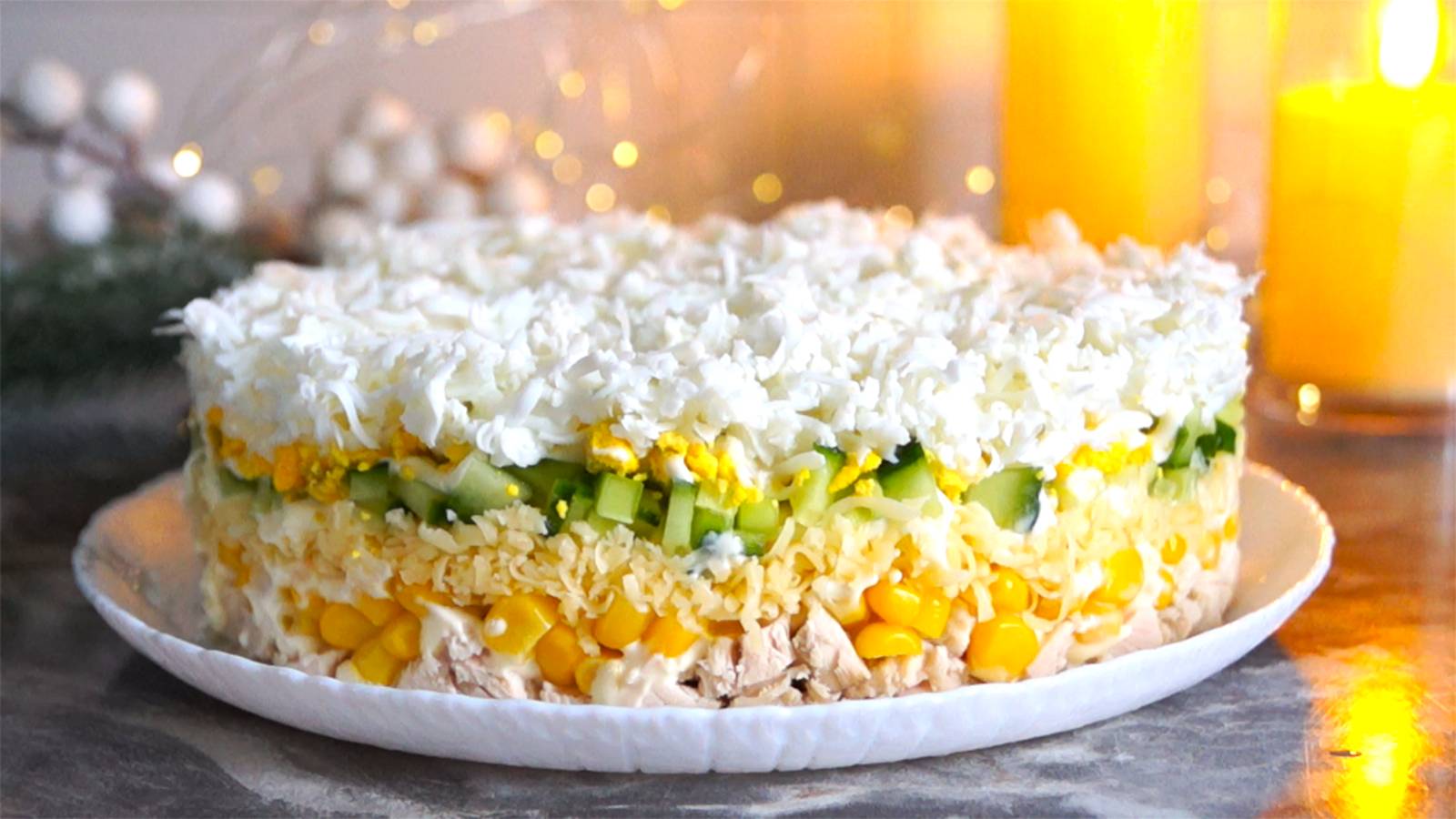 Шикарный салат "Снежок" на праздничный стол. Вкусный, быстрый салат смотреть онлайн