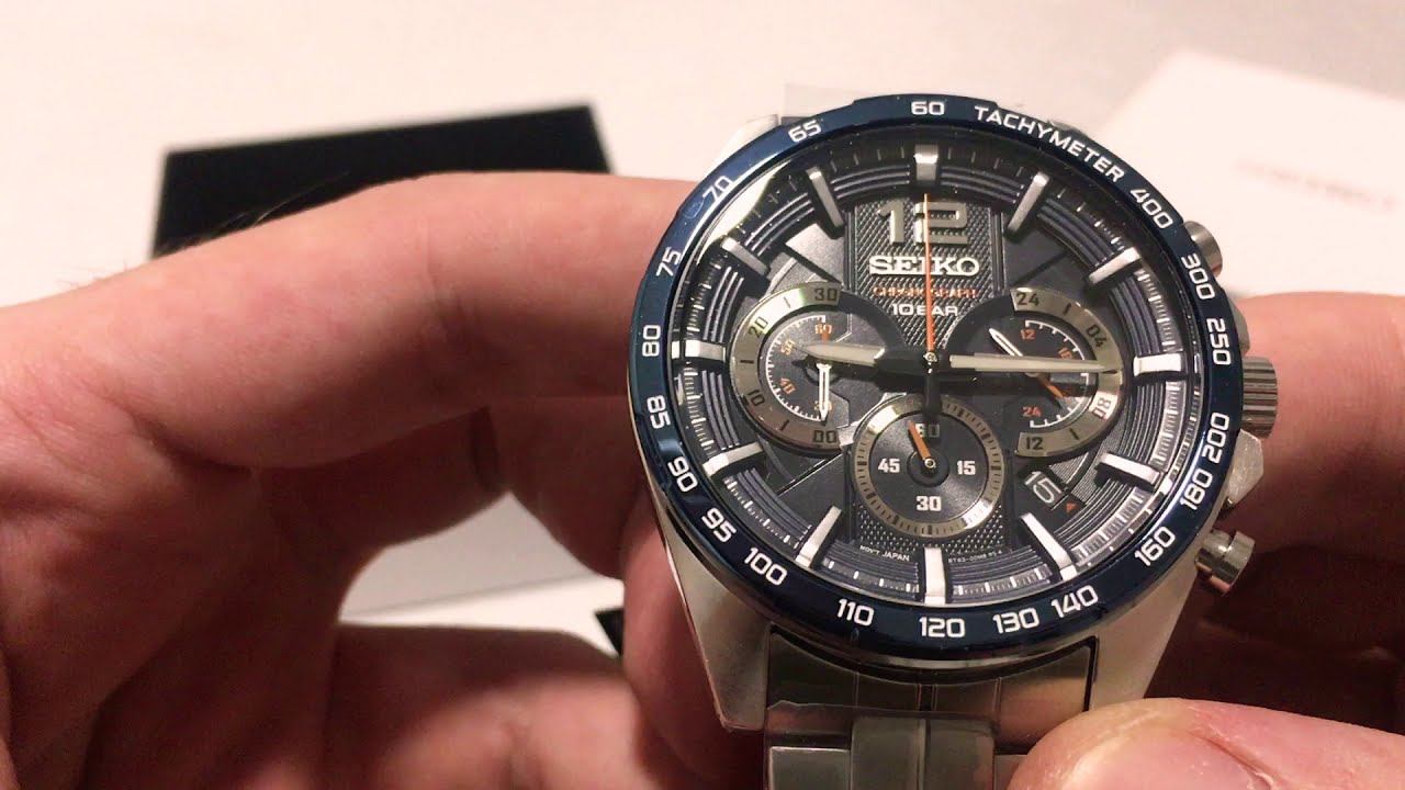 SEIKO Conceptual Series Stainless Steel Chronograph SSB345P1 - E-oro.gr смотреть онлайн