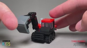 Собираем экскаватор из конструктора QBRIX KIDS - детские конструкторы с видеоинструкциями