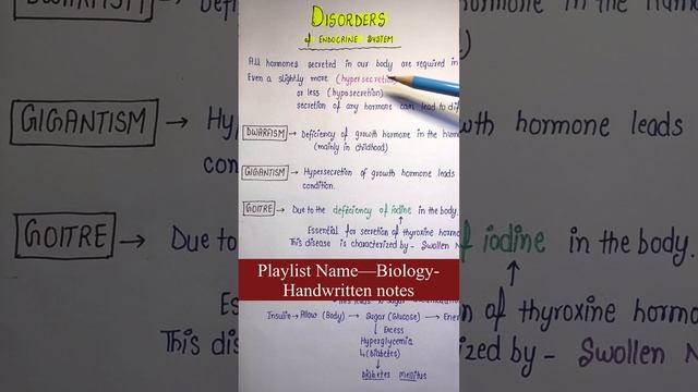 Disorders Of Endocrine System (Unit-9) (Part-4) || Biology || General Science || Lec.42