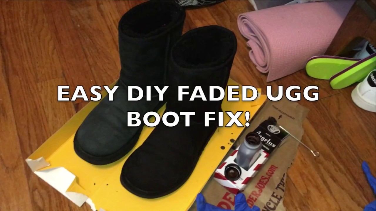 EASY DIY How to Dye Faded/ Salt Stained UGG Boots! - Angelus Dye смотреть онлайн