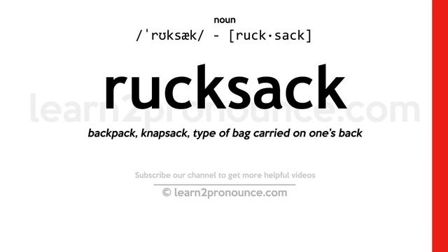 Pronunciation of Rucksack | Definition of Rucksack смотреть онлайн