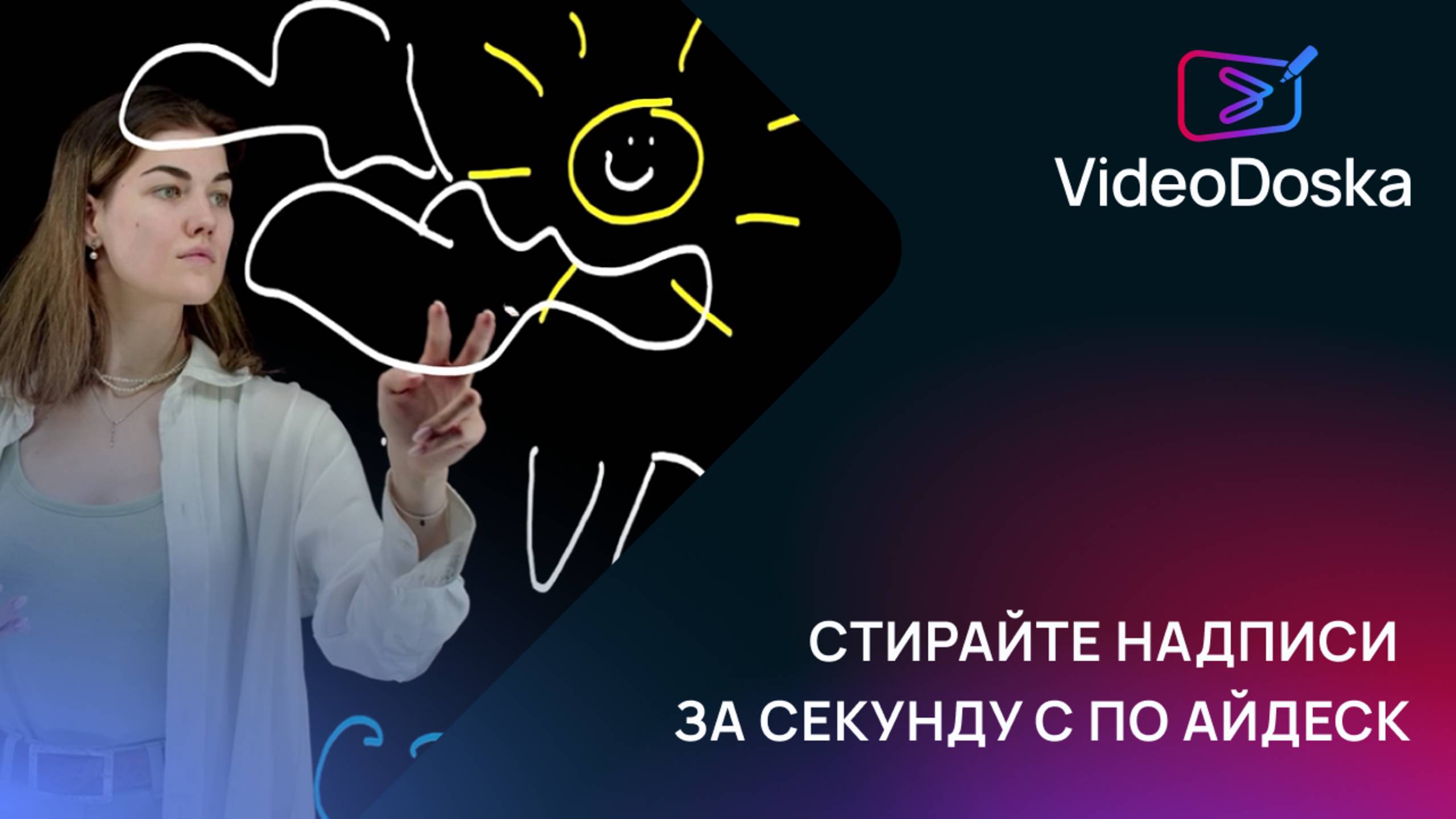 Рисуй и стирай пальцем с нашим сенсорным ПО АЙДЕСК