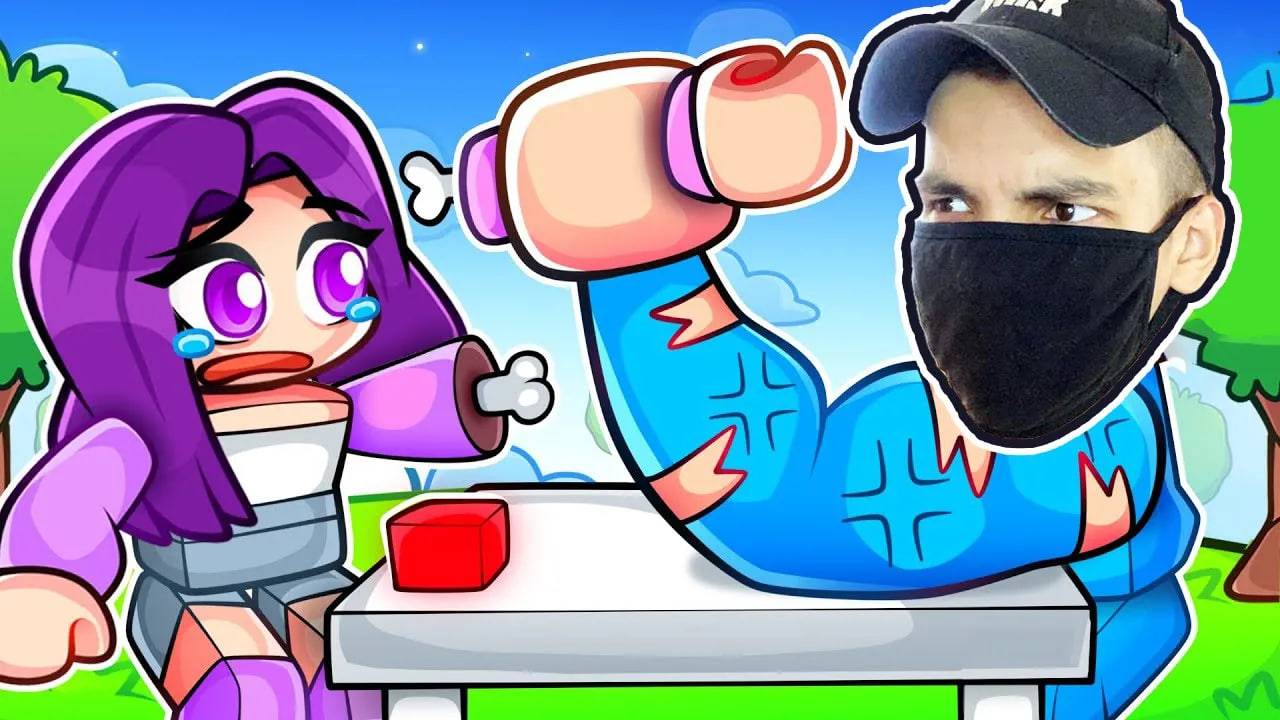 стану самым сильным в АРМРЕСТЛИНГ симулятор роблокс... смотреть онлайн