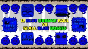 RED BALL 4: 12 BLUE ORANGE BALL VS 12 ALL BLUE BOSSES 'Fusion Battle' GAMEPLAY VOLUME 1,2,3,4,5