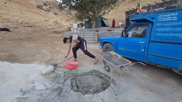 🪨🫕"Amir and family: Building Beautiful Stairs for Our New Home & Taking the Goats to the Pasture"🌳🐐