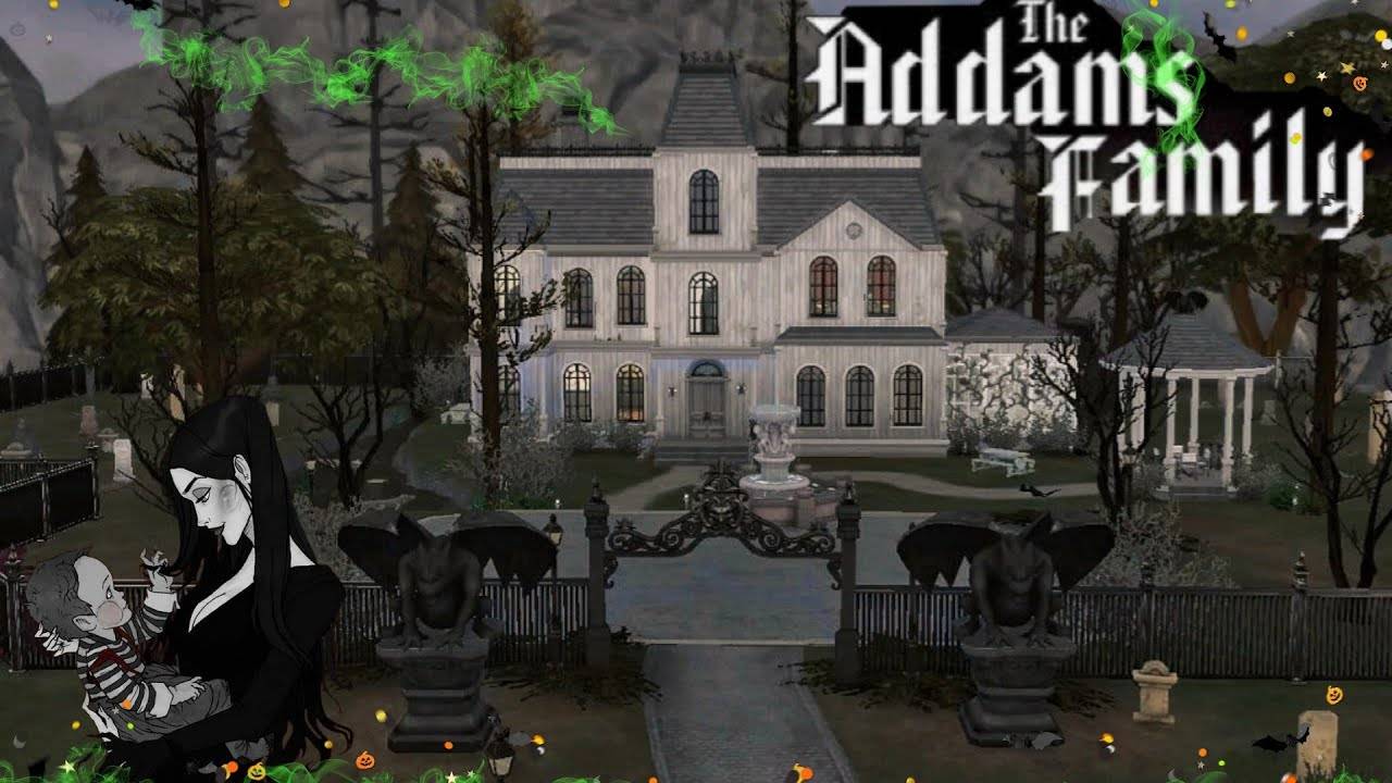 Ts4_дом семейки Аддамс(строительство в симс 4)the Sims 4