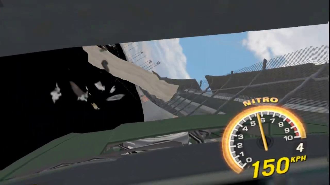 FlatOut - Head On in VR race1 Cockpit view Oculus Rift смотреть онлайн
