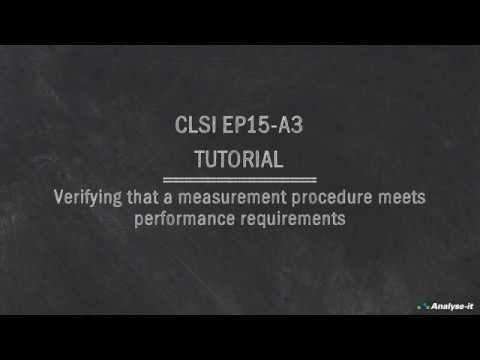 CLSI EP15-A3 using Microsoft Excel video смотреть онлайн