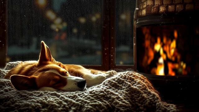 🎹 Три часа расслабляющей музыки на пианино под звуки дождя, с собакой у камина | Идеально для уюта смотреть онлайн