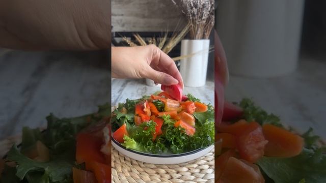 Салат с жареным сыром 🧀🥗 #рецепты #какпохудеть #рецепт #похудеть #еда #вкусно смотреть онлайн