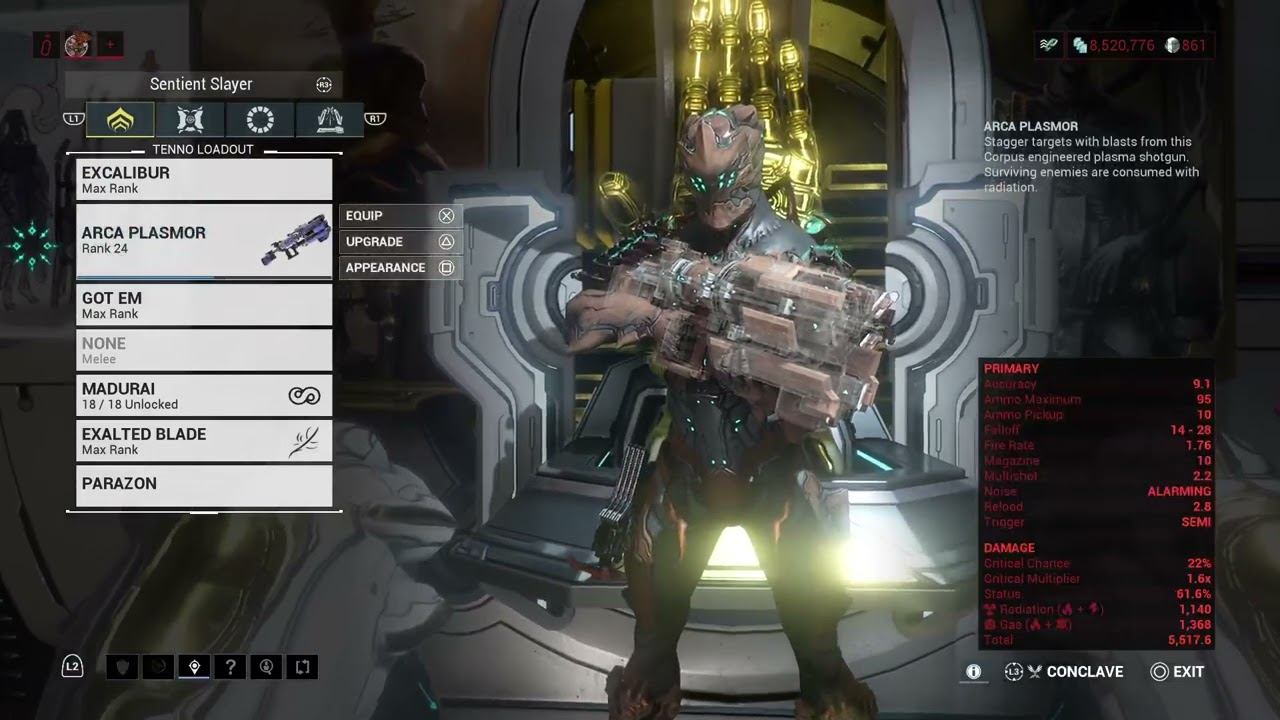Warframe: Dead Space {Soldier Rig Rust} Excaliber Fashion Frame. смотреть онлайн