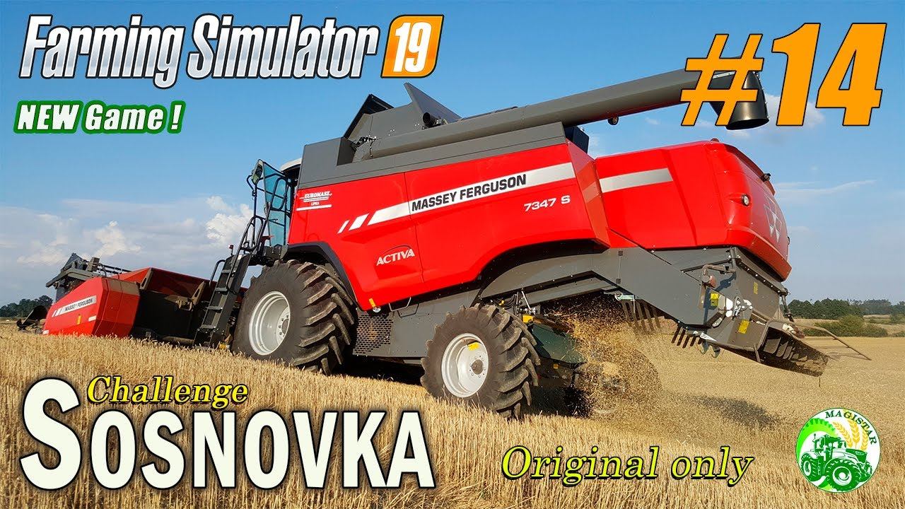 Fs19, FS-19, Farming Simulator, #14- Сосновка.Начало.Сhallenge.NEW GAME.Прохождение+руль.КАК НАЧАТЬ смотреть онлайн