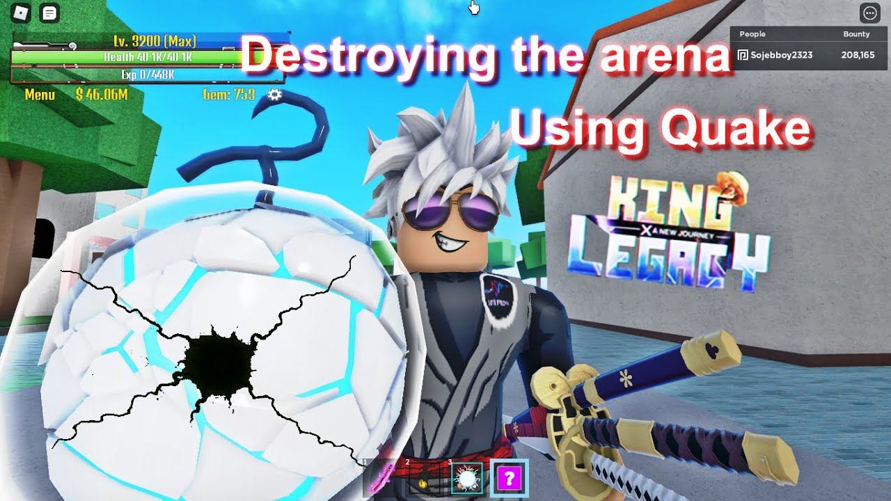 How to use QUAKE to destroy in King Legacy смотреть онлайн