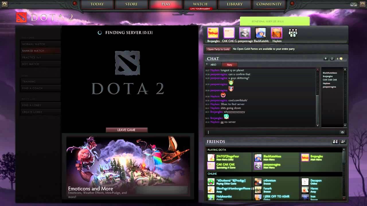 Dota 2 Ranked MM SERVERS R FKED - 1 / 9 смотреть онлайн