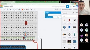 Подключаем лампочку в Тинкеркад! Собираем первую цепь