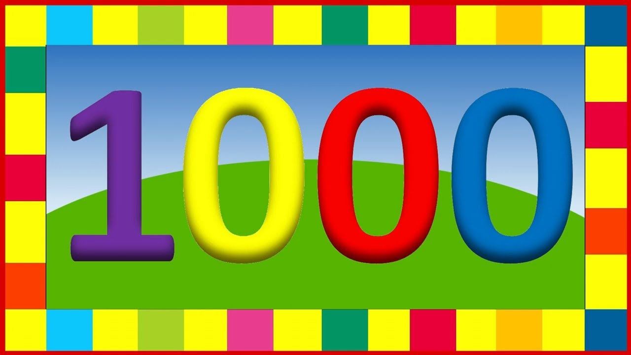 Números De 1 A 1000 Coloridos 3D | 1-1000