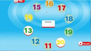 Цифры от 11 до 20