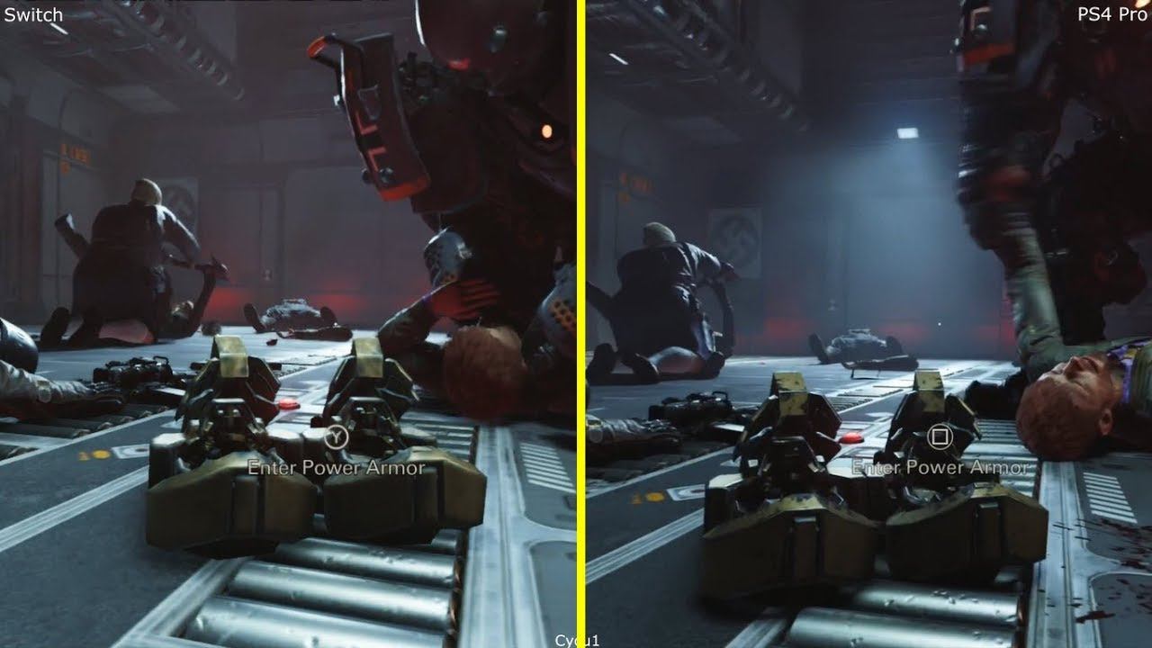 Wolfenstein 2 Nintendo Switch vs PS4 Pro Early Graphics Comparison смотреть онлайн