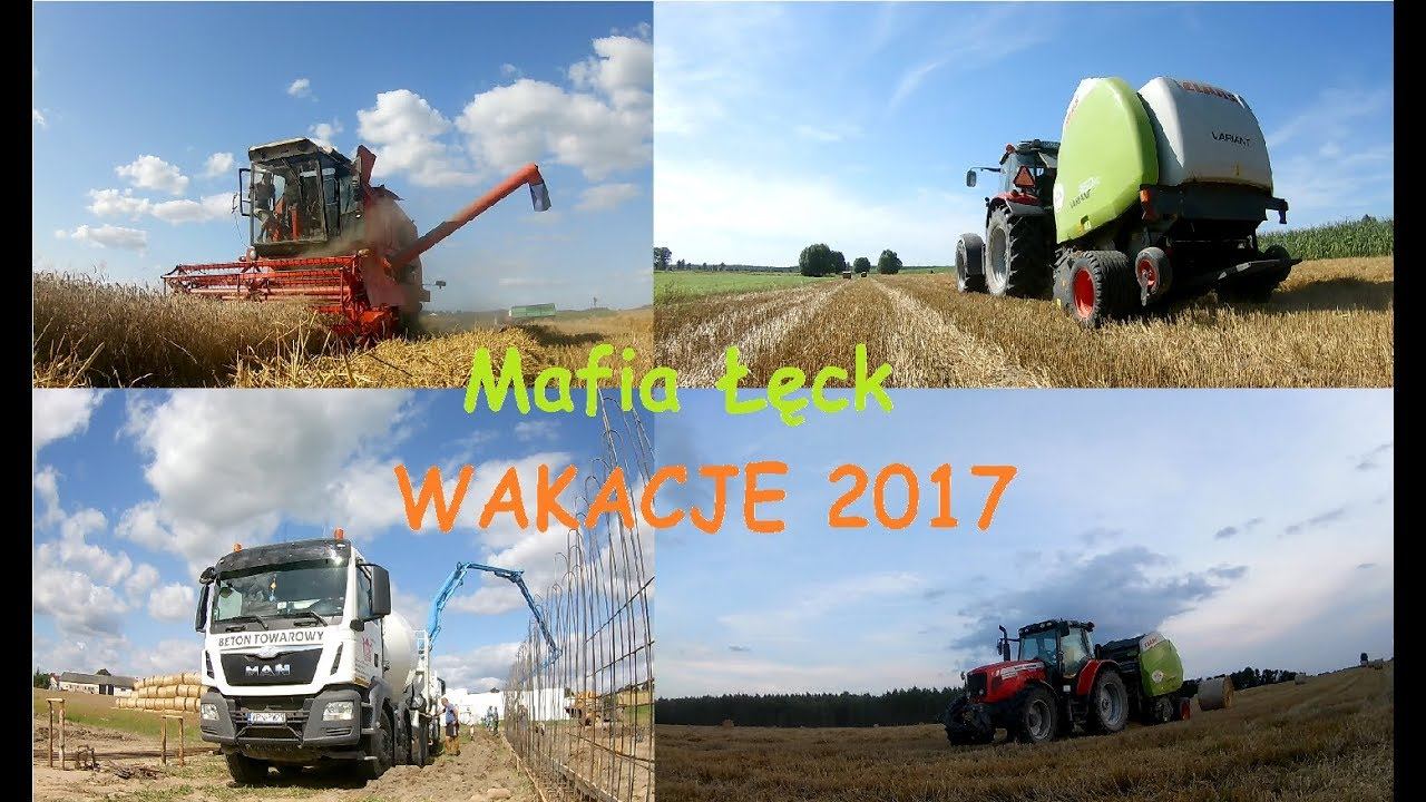 W dzień gorącego lata... wakacje - żniwa 2017 Bizon z058 Massey ferguson 5465 Claas Variant 360RC смотреть онлайн