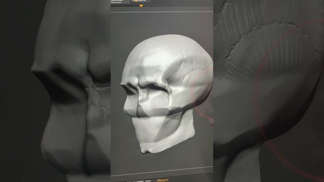 Процесс СКУЛЬПТИНГа женской головы и черепа в ZBrush #halloween смотреть онлайн