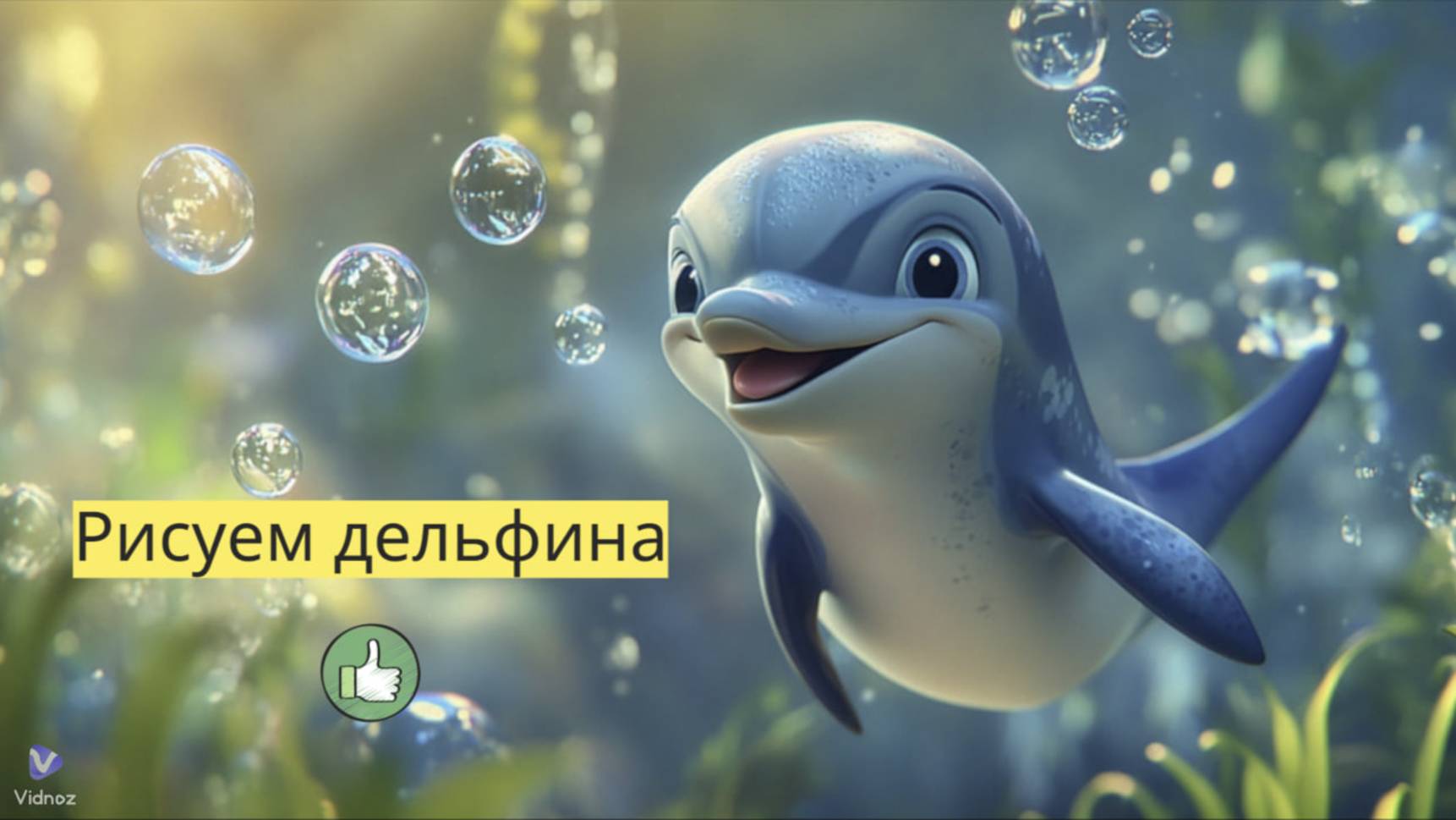 Маленькие художники: Рисуем Дельфина - Детский образовательный мультфильм смотреть онлайн