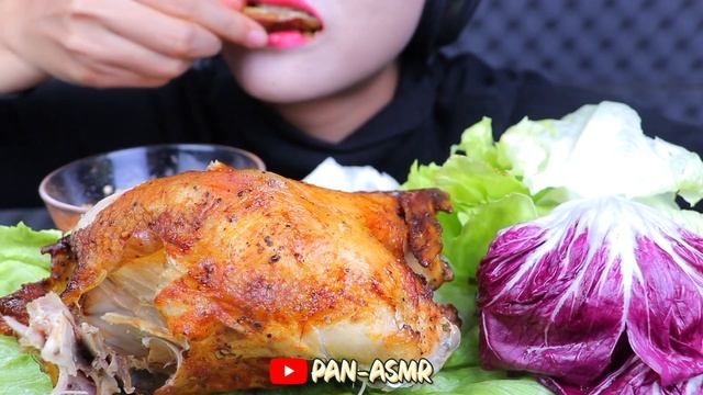 ASMR Whole Rotisserie Chicken SATISFYING EATING SOUNDS No Talking | PAN-ASMR смотреть онлайн