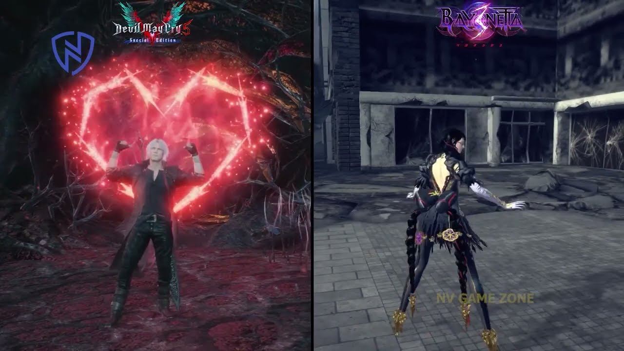 Devil May Cry 5 Dante Vs Bayonetta 3 Comparison | NV Game Zone смотреть онлайн