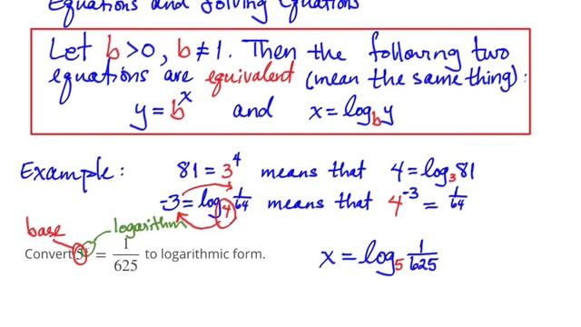 Convert Between Log and Exponential and Solve смотреть онлайн