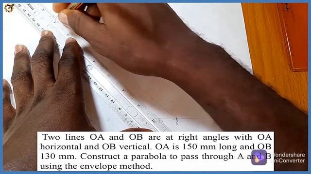 Parabola using Envelope Method in | Technical drawing | Engineering drawing смотреть онлайн