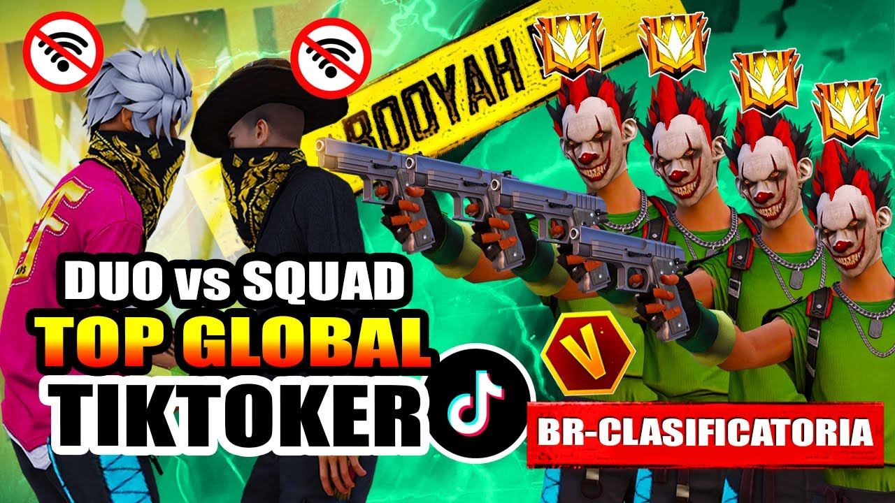EMPAREJO CON TIKTOKER TOPGLOBAL DUO VS ESCUADRA DE #freefire