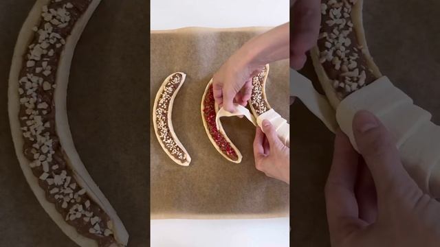 🍌🍫Банан в тесте с шоколадом/ булочка с бананом /выпечка с шоколадом и бананом /Banana in dough смотреть онлайн