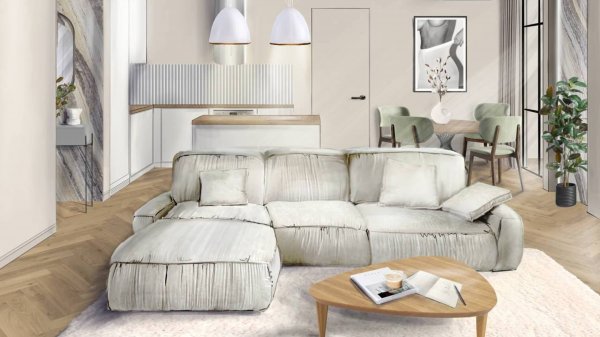 Обзор просторной светлой квартиры с мастер-спальней и огромной кухней-гостиной