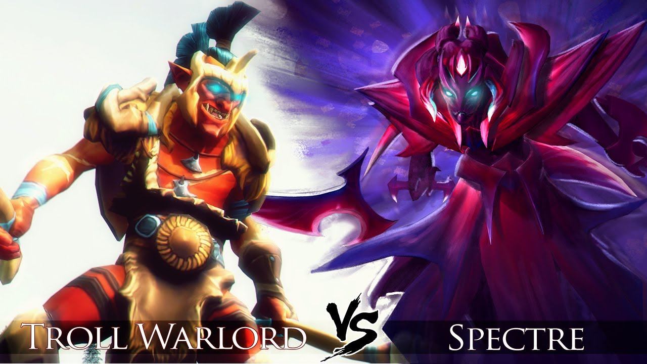 Troll Warlord vs Spectre - RIght Click Battle - Dota 2 - Duel 1 vs 1 смотреть онлайн