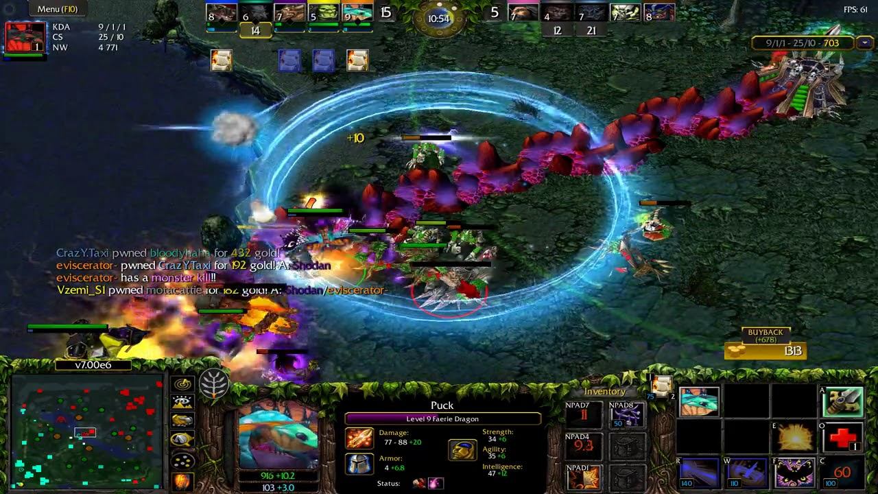 Dota 1 - Puck-This is how a high level game looks like/Rapier/Twisted game смотреть онлайн