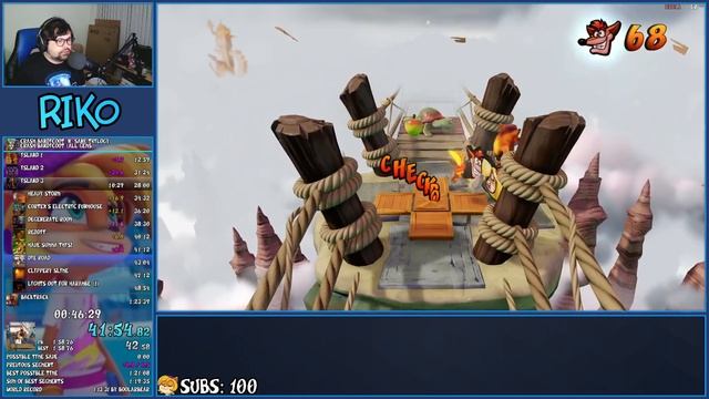 Crash Bandicoot N. Sane Trilogy - Crash 1 (All Gems) Speedrun in 1:23:07 смотреть онлайн