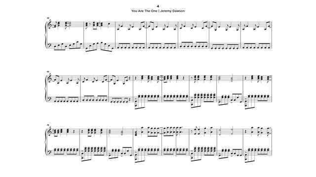 You Are The One (Jeremy Dawson) - Full Sheet Music Transcription смотреть онлайн