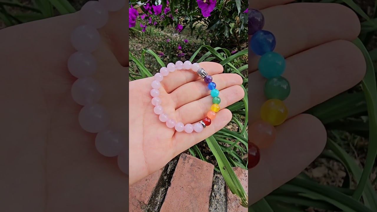 Pulsera 7 Chakras Cuarzo Rosado Buda смотреть онлайн