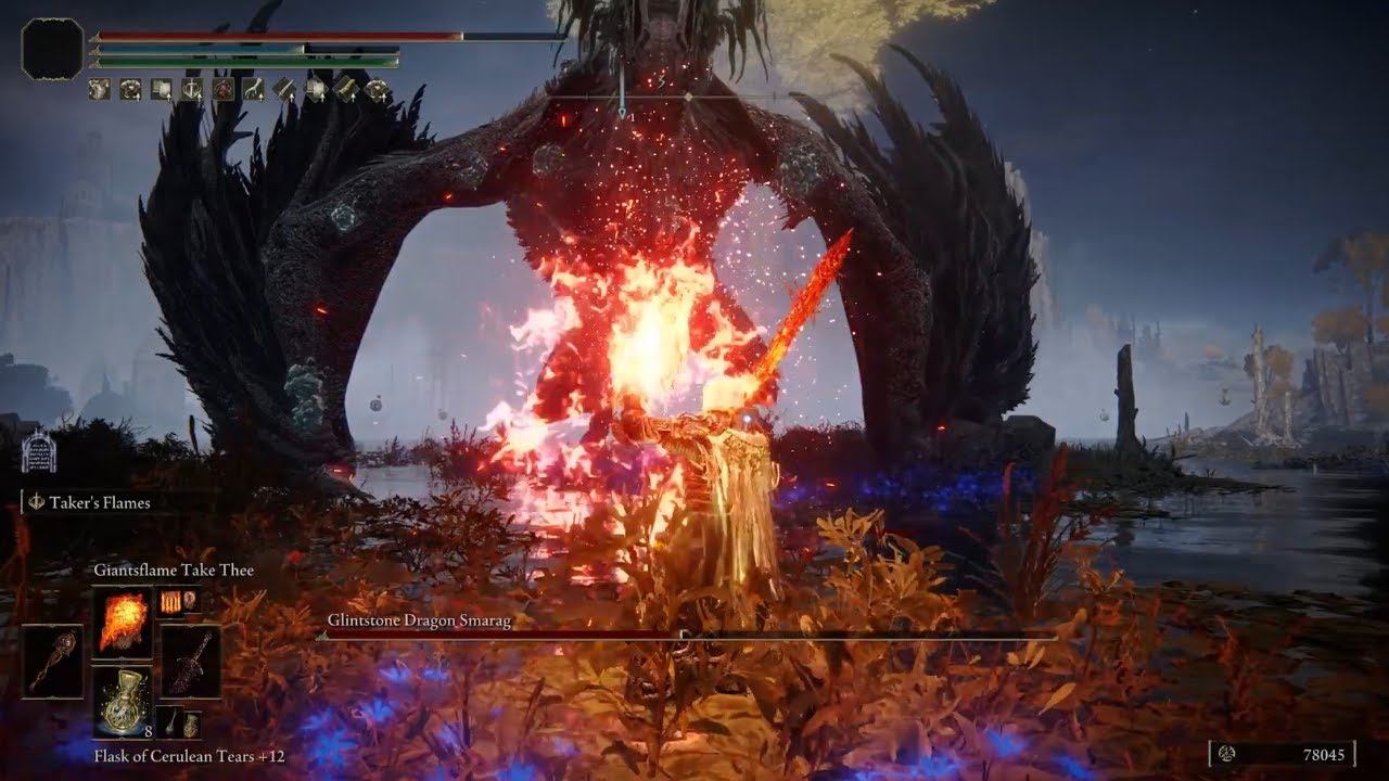 Elden Ring | NG+ Glintstone Dragon Smarag Boss. Pyromancer-Faith Build-Solo No Horse-Xbox Series X. смотреть онлайн