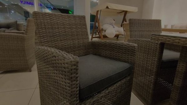 "FIONA" обеденный комплект плетеной мебели (серый)