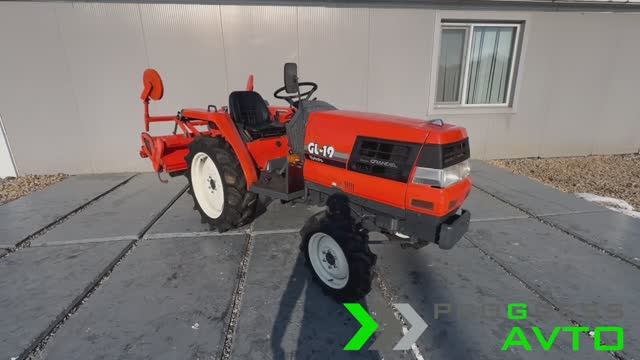 Обзор минитрактора Kubota GL-19 в комплекте с почвенной фрезой RL14G (Рабочий захват 140 см.) смотреть онлайн