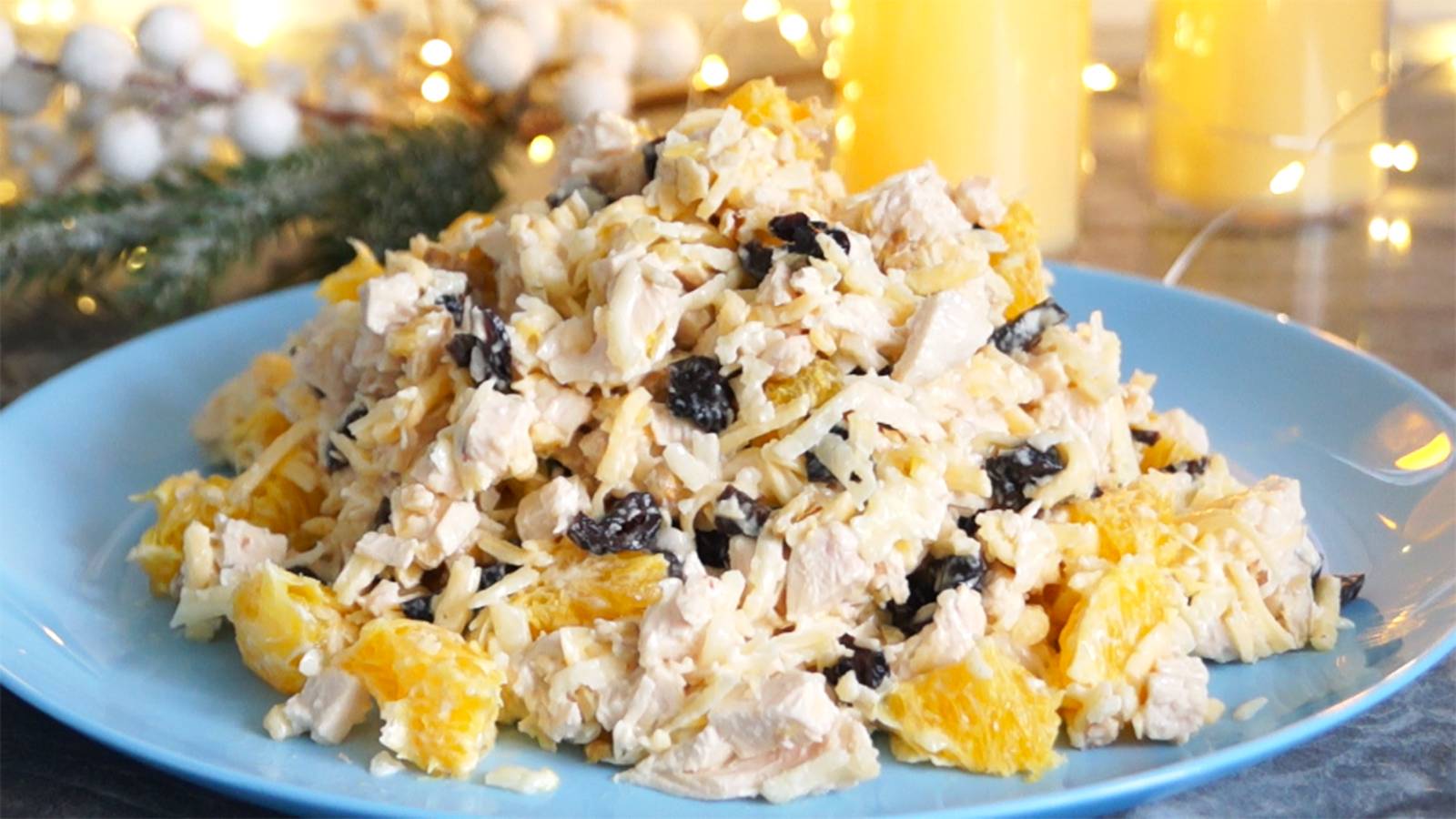 Вкуснее не найдете. Салат, который вы должны попробовать. Новогодний салат с курицей и апельсинами смотреть онлайн